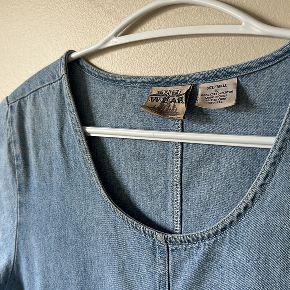 1990s Vintage Denim T-shirt Dress - Picture 2 of 6